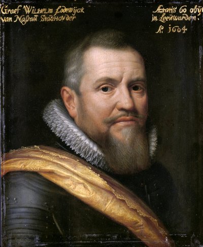 Portrait of Willem Lodewijk, Count of Nassau by Workshop of Michiel van Mierevelt